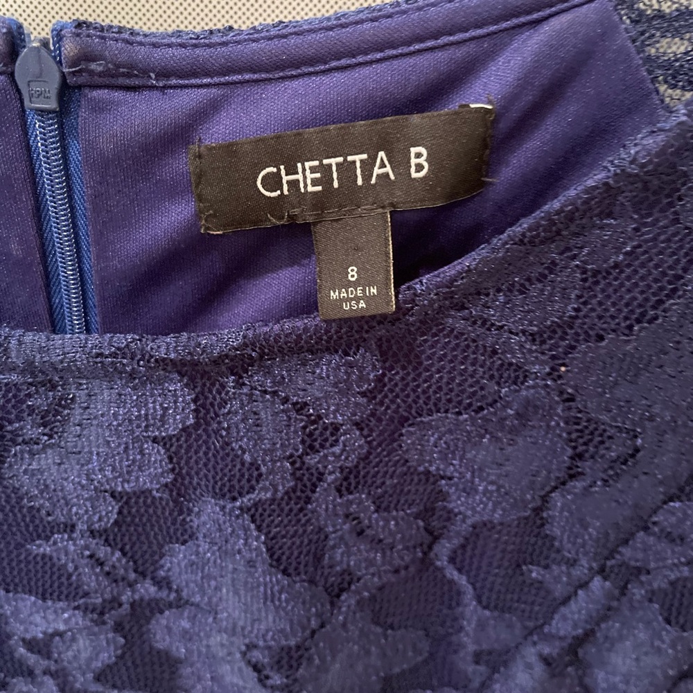 Blue Lace Cocktail Dress - Picture 4 of 7